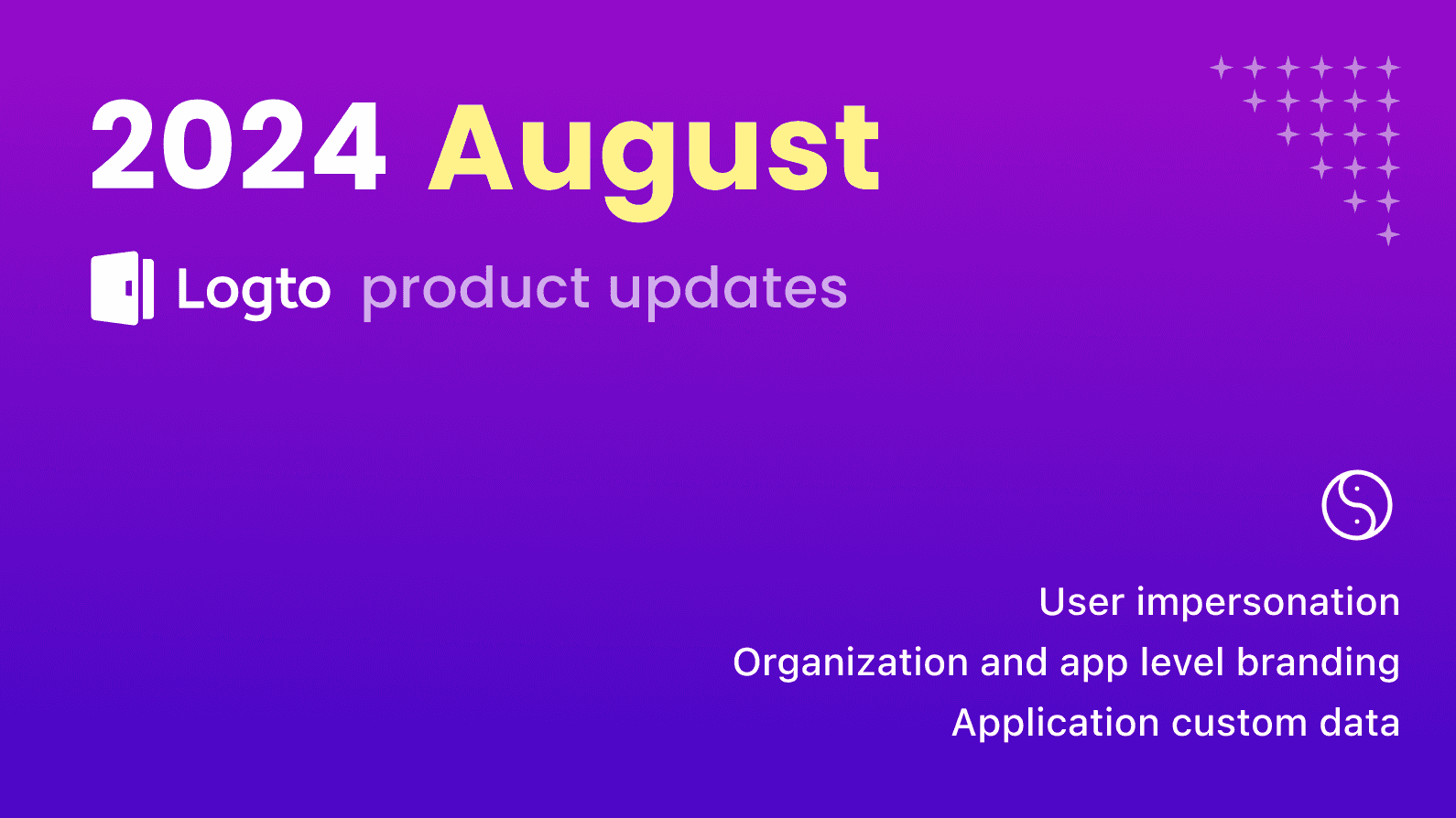 Logto product updates (2024 August)