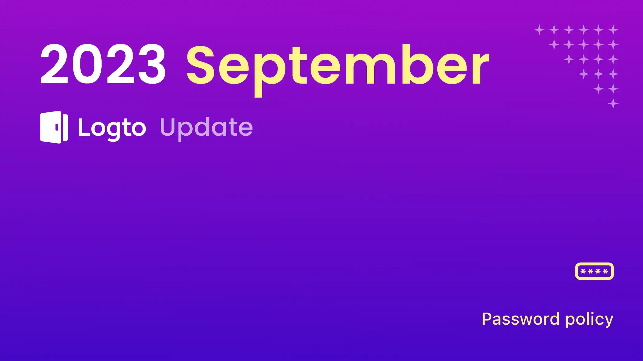 Logto product update: Password policy