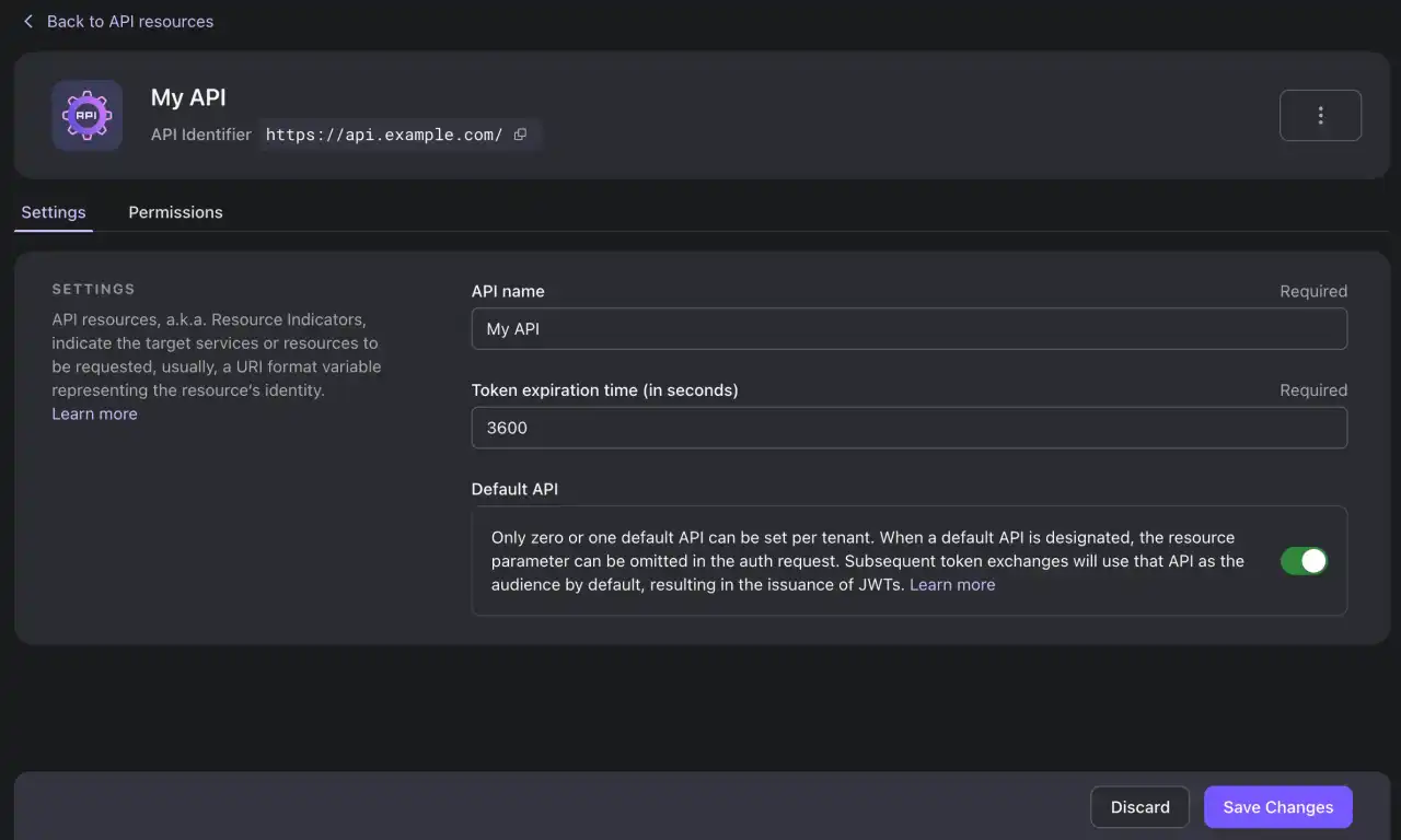 API Resource details