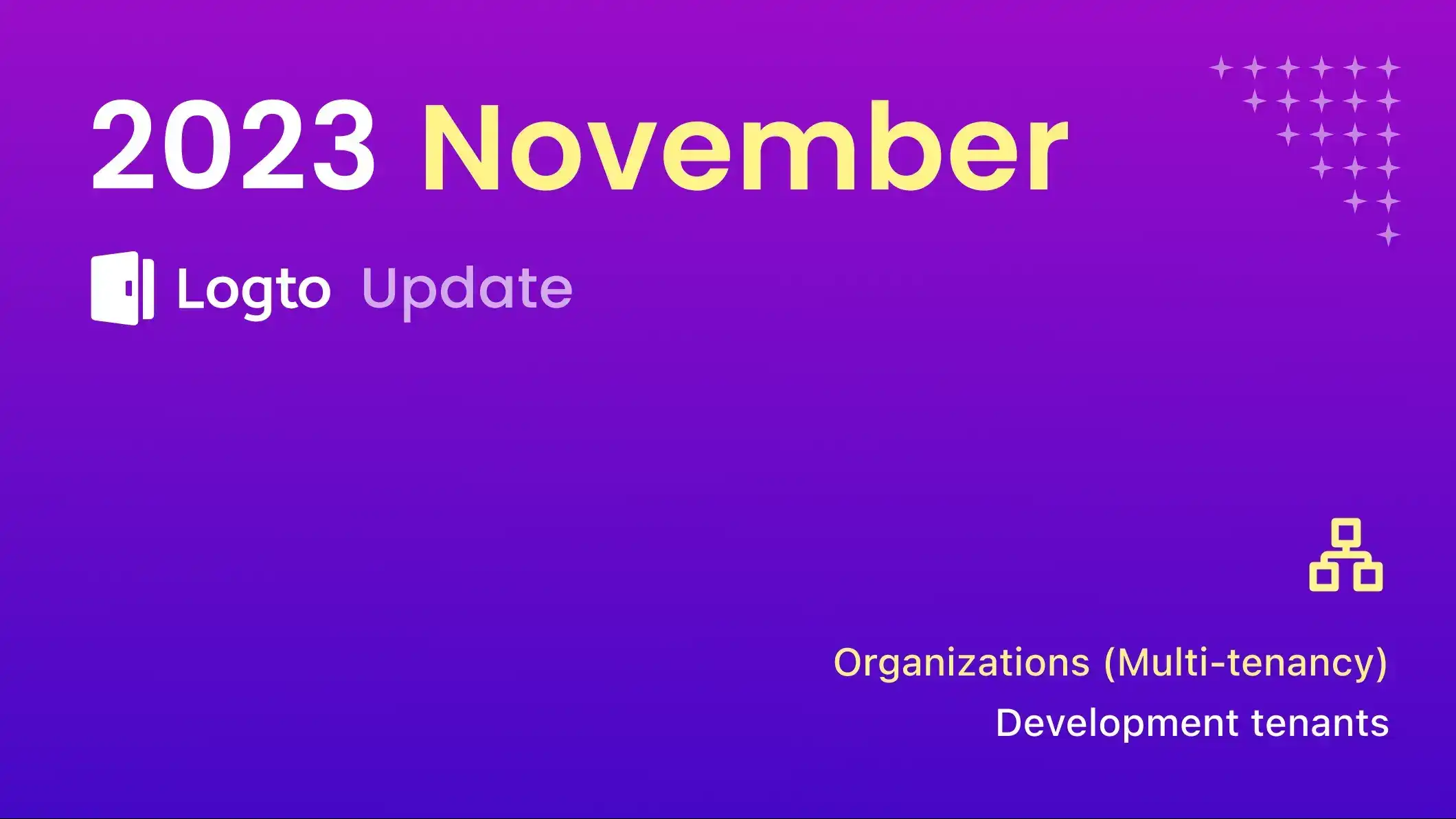 Logto product update: Organizations and free development tenants