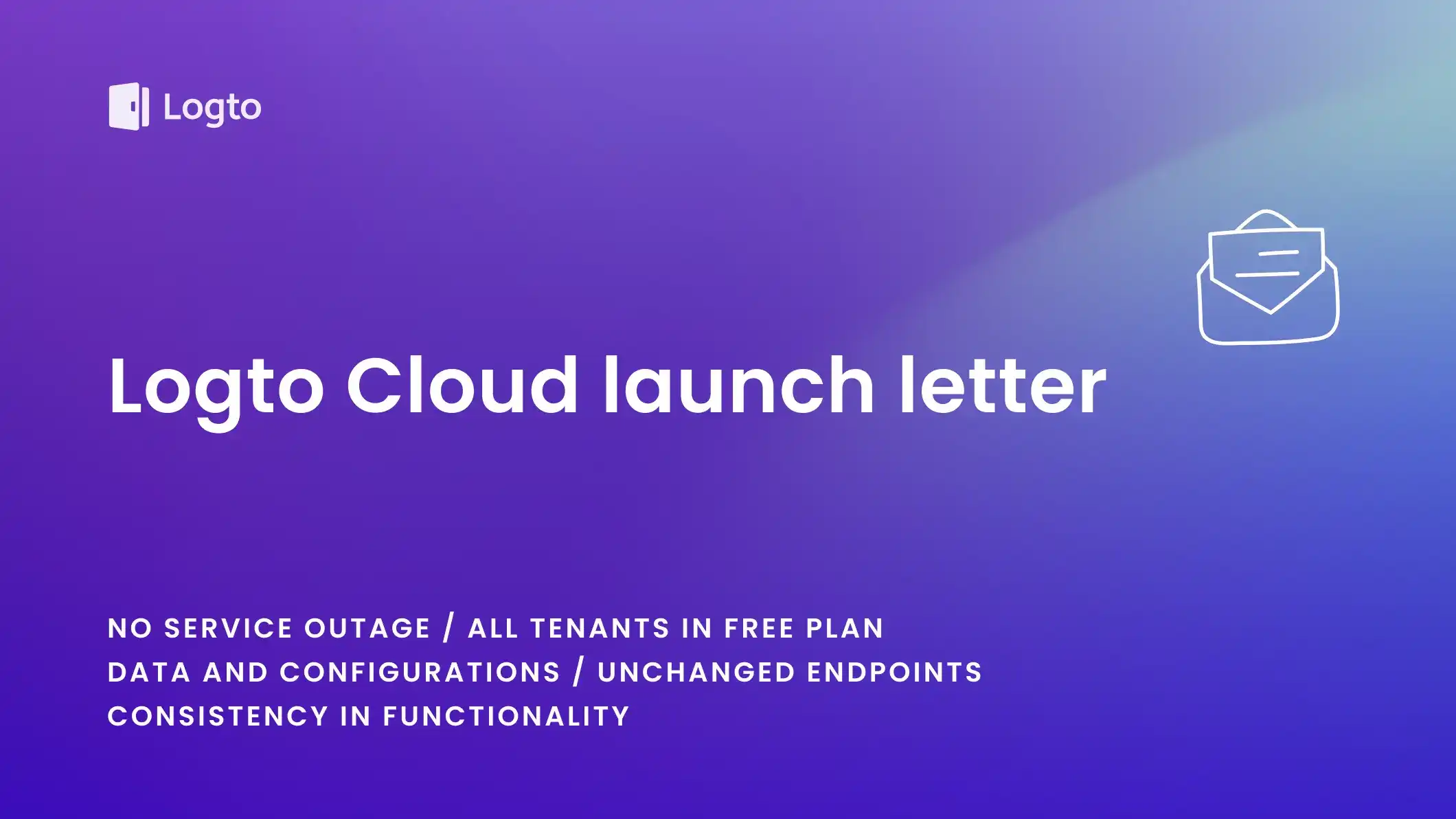 Logto Cloud launch letter for preview users