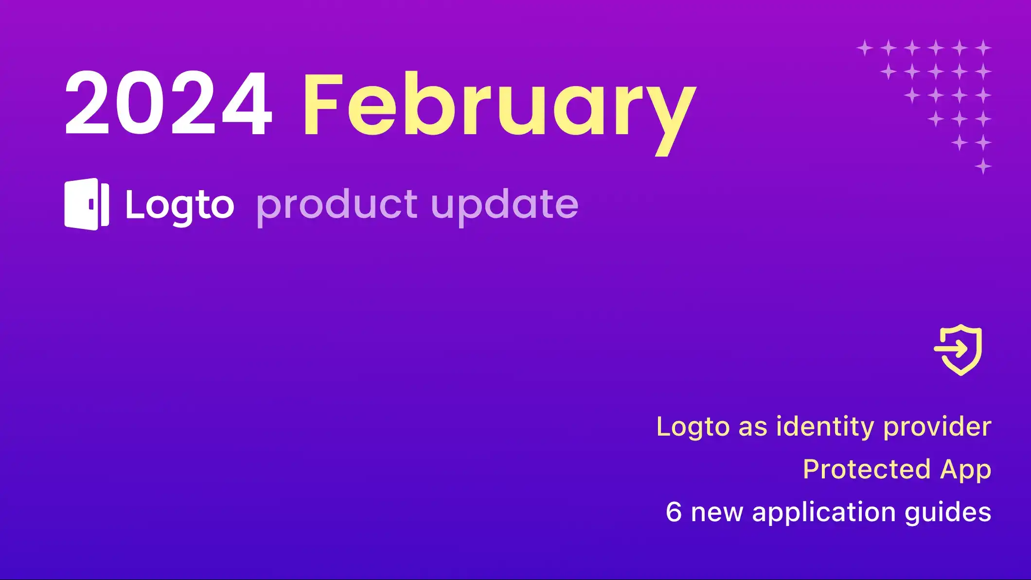 Logto product update: Logto as IdP, Protected App, and a lot of new guides