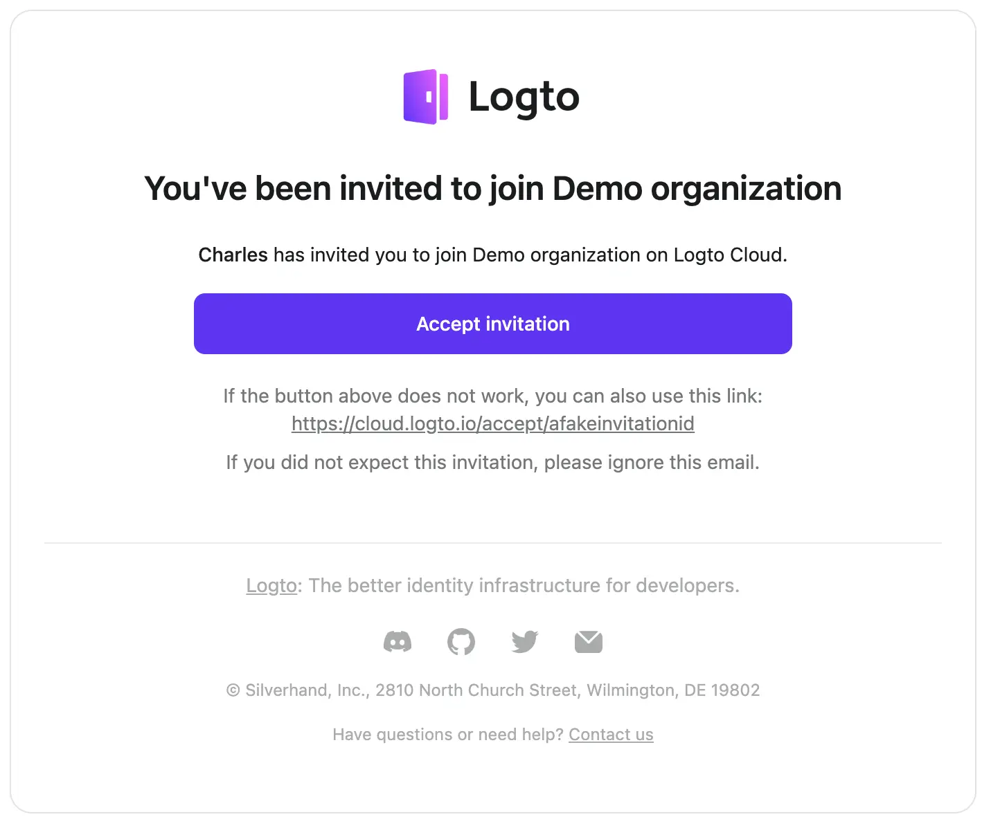 invitation email sample