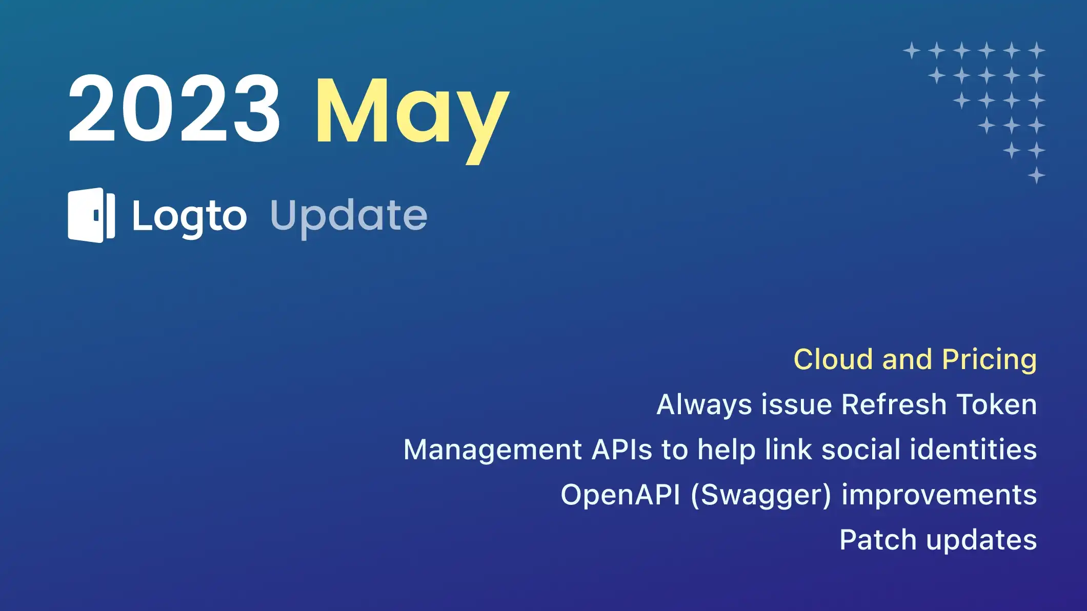 Logto 2023 May update