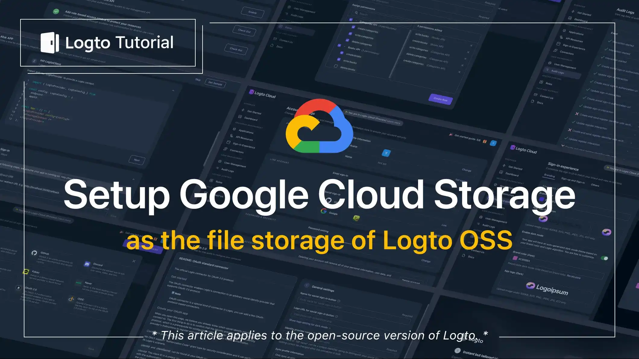 Setup Google Cloud Storage as the file storage of Logto